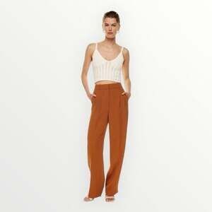 Aritzia Wilfred Effortless Pant Spiced Bronze Brown Wide Leg Size 0
